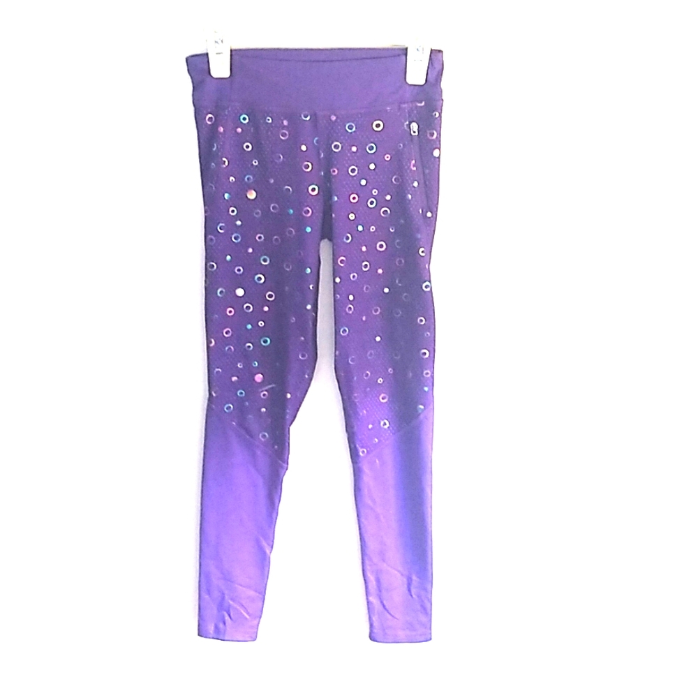 High-rise purple leggings